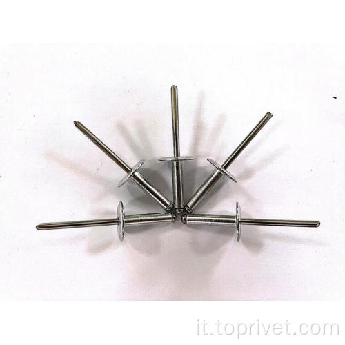 Rivet pop in alluminio/acciaio inossidabile da 4,0 mm con flangia da 12 mm